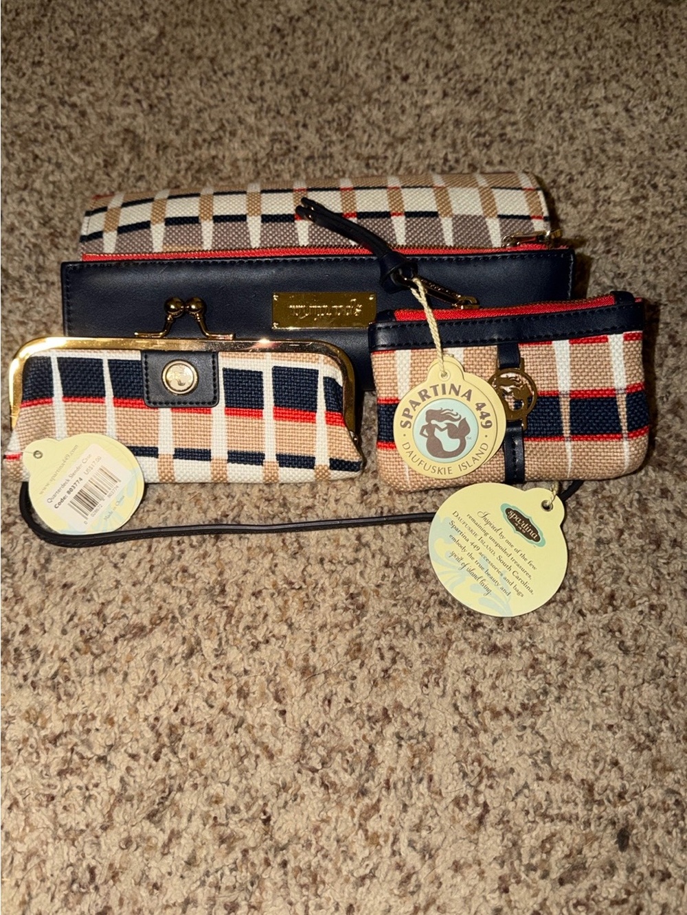 Spartina 449 convertible clutch with coin purse & card pouch